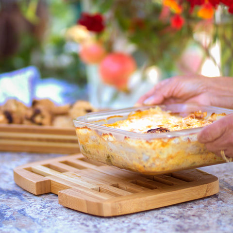 Totally Bamboo Expandable Trivet shows display-ready design for kitchen aesthetics.