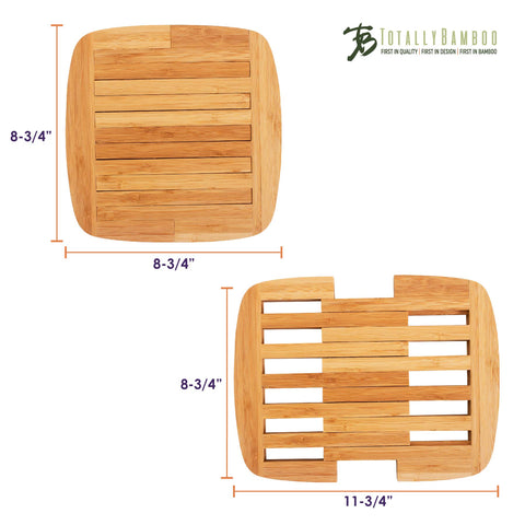 Totally Bamboo Expandable Trivet eco-friendly bamboo for sustainable kitchens.