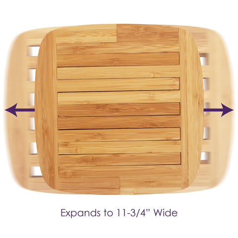 Totally Bamboo Expandable Trivet highlights durable Moso bamboo for daily use.