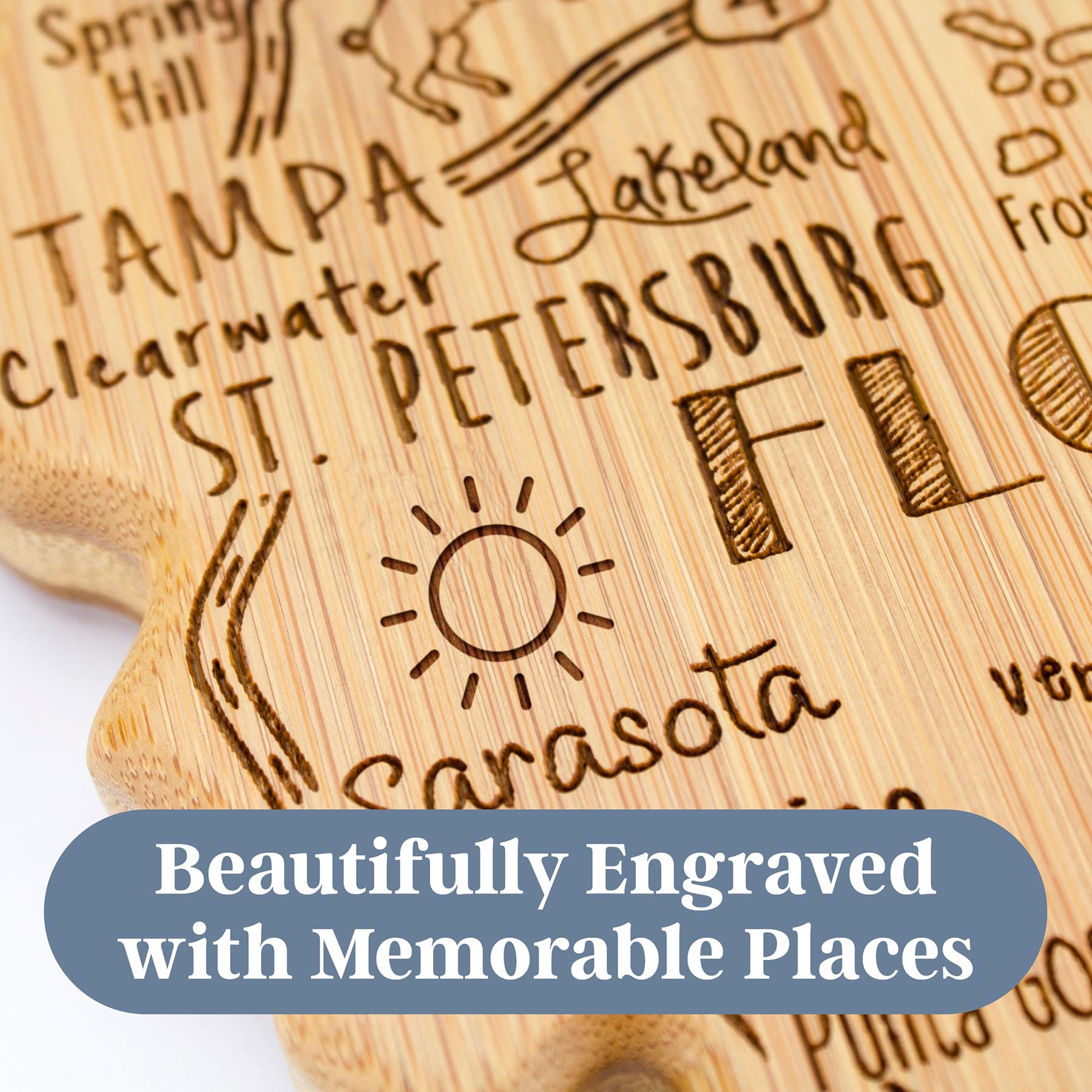Totally Bamboo Florida wall-hanging board adds decorative Florida charm.