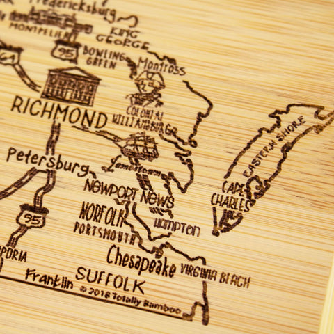 Totally Bamboo Fredericksburg landmarks board celebrates Virginia treasures during meals