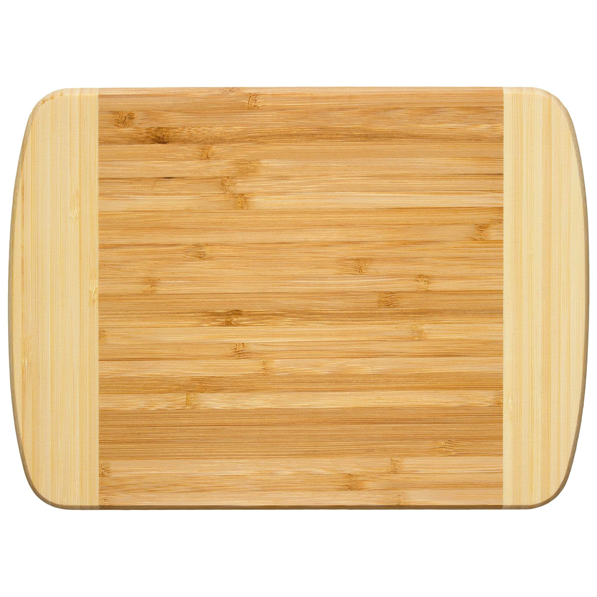 Totally Bamboo Hana cutting board top view, compact 10x7 for small kitchens and easy prep