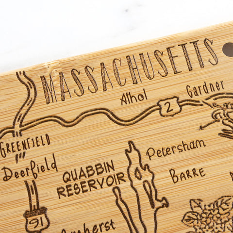 Totally Bamboo knife-friendly surface protects blades during prep.