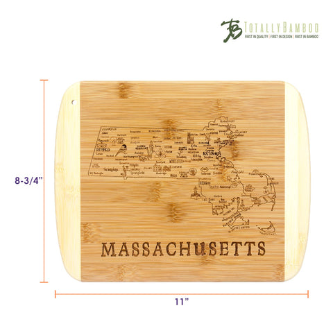 Totally Bamboo Massachusetts attractions board, ideal for entertaining and gift-giving.