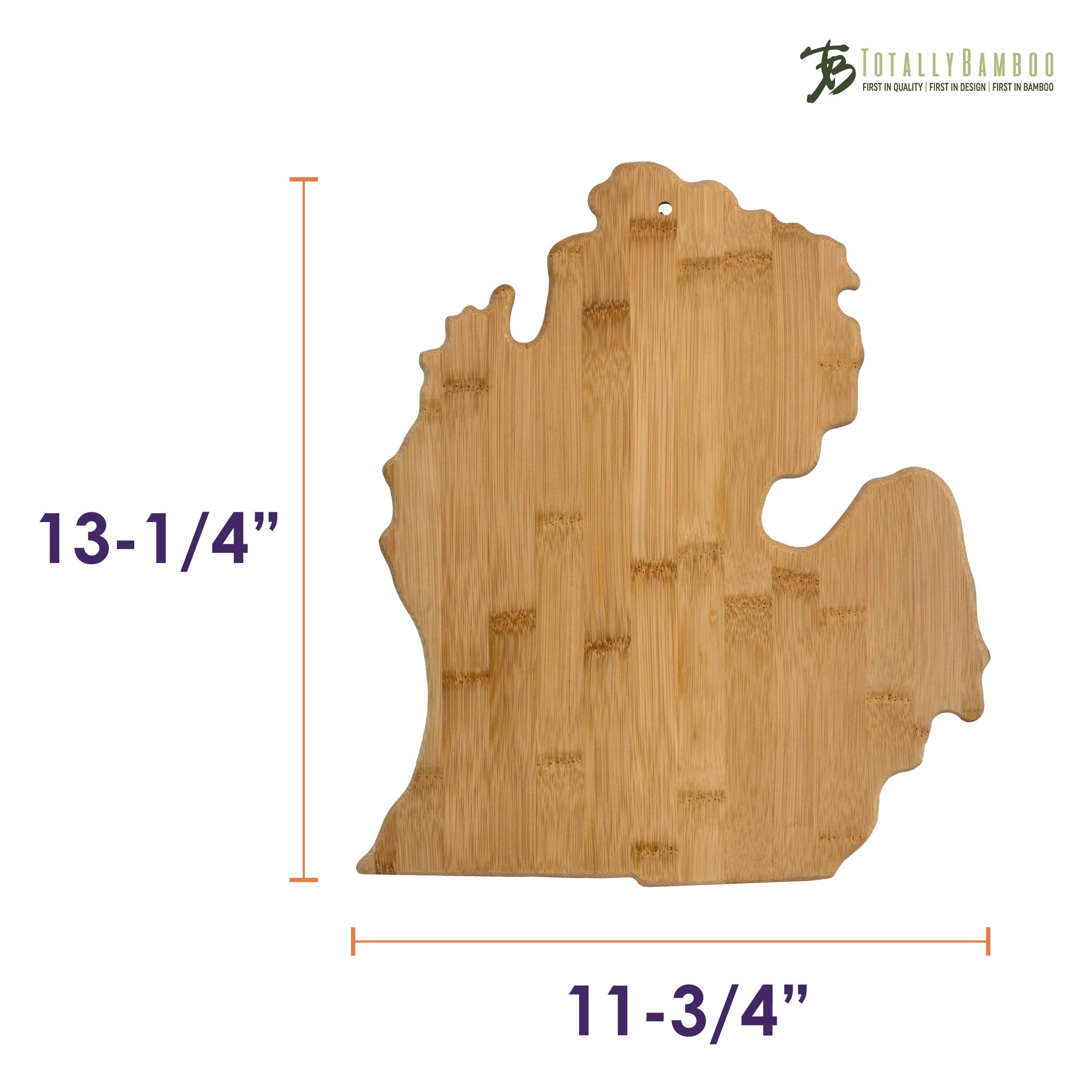 Totally Bamboo Michigan board is great for light cutting and serving.