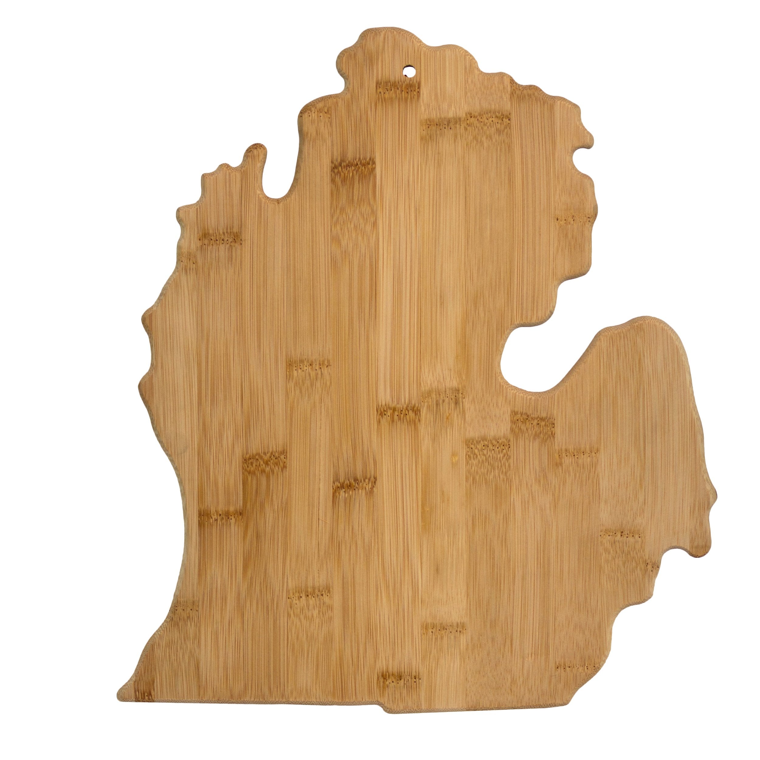 Totally Bamboo Michigan state board outline suitable for stylish serving and light prep.
