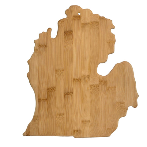 Totally Bamboo Michigan state board outline suitable for stylish serving and light prep.