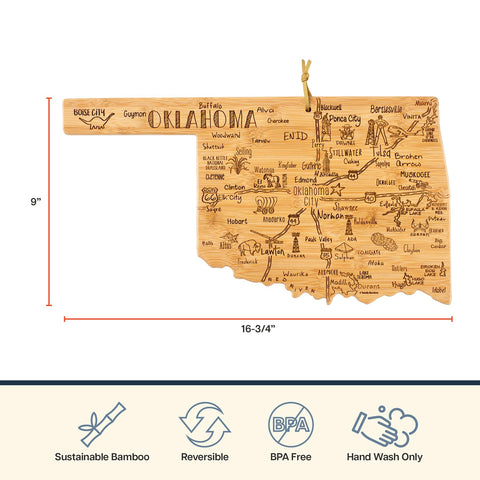 Totally Bamboo Oklahoma knife-friendly bamboo board ideal for everyday prep