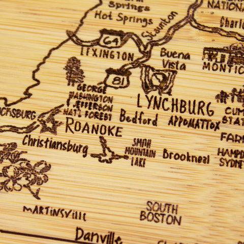 Totally Bamboo Roanoke sights board perfect for cheese or appetizers