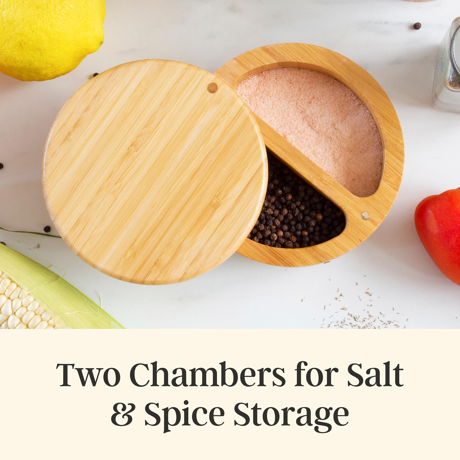 Sustainable bamboo finish adds a soft organic touch to kitchens