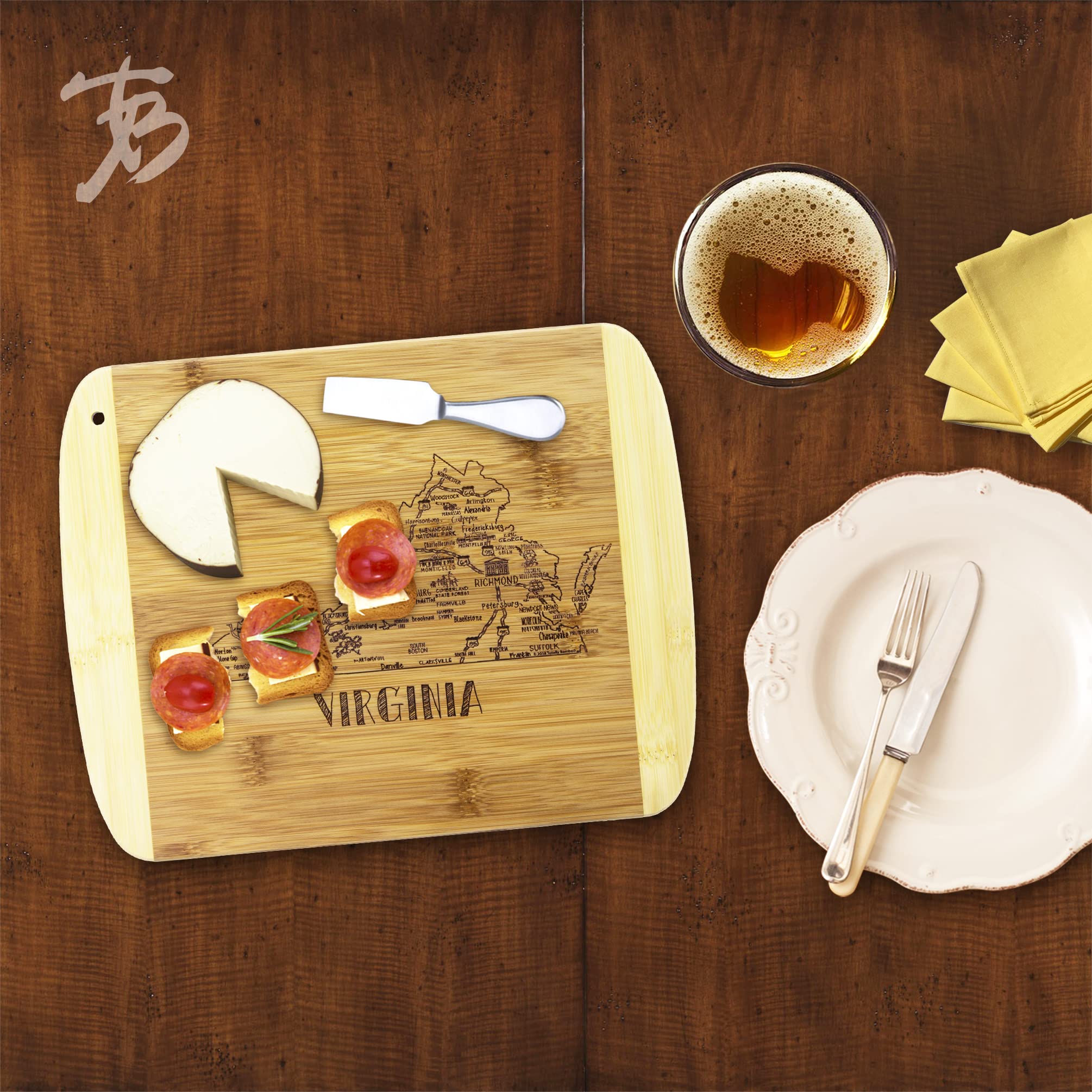 Totally Bamboo Virginia Beach sights board highlights coastal landmarks for gatherings