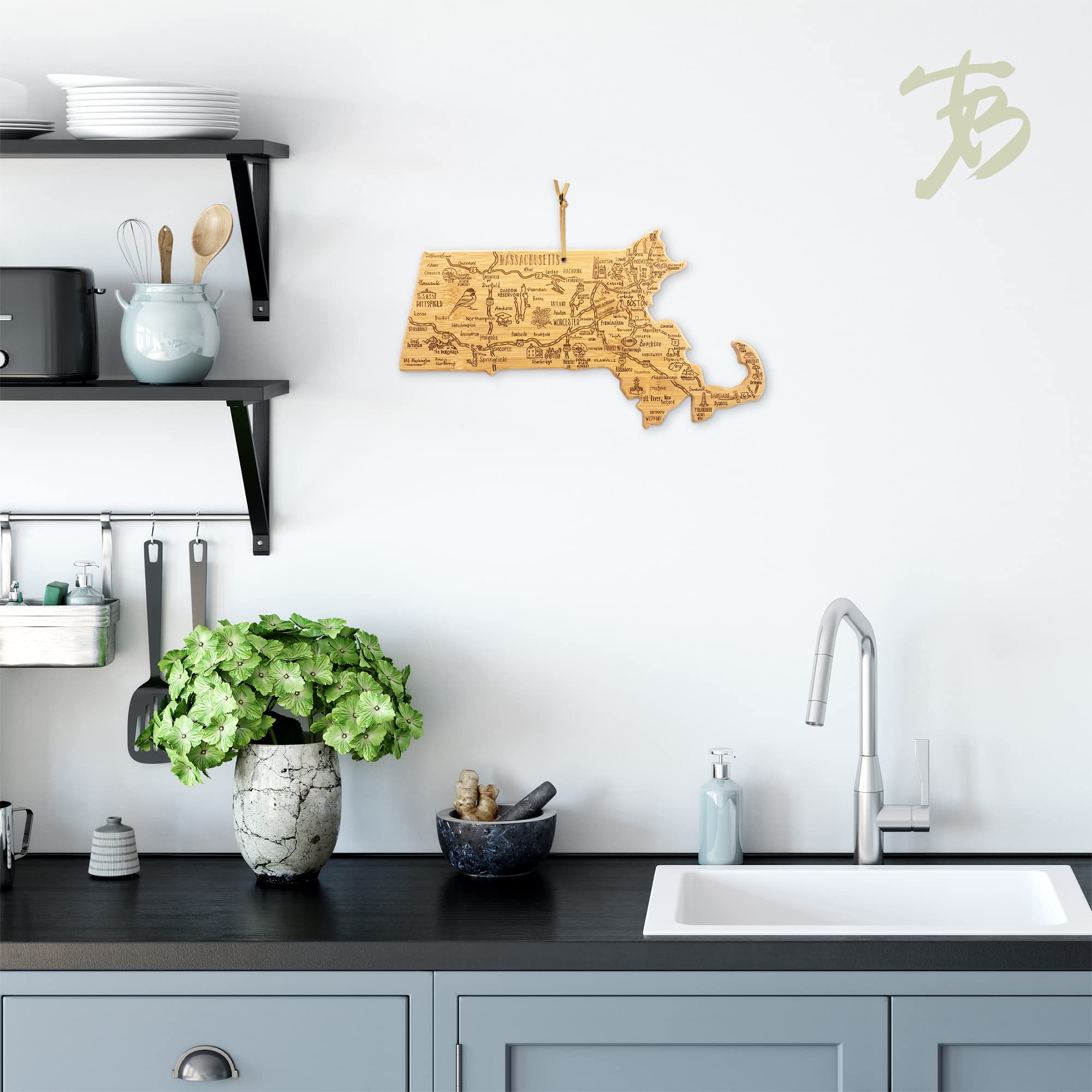 Totally Bamboo wall-display-ready board with hang tie for easy decor.