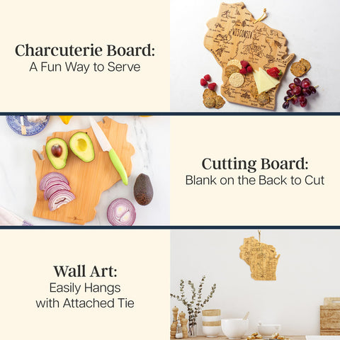 Totally Bamboo Wisconsin hang tie enables easy wall display
