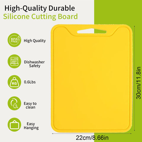 Totitom BPA-free cutting mat non-slip: stable surface reduces slips during chopping.
