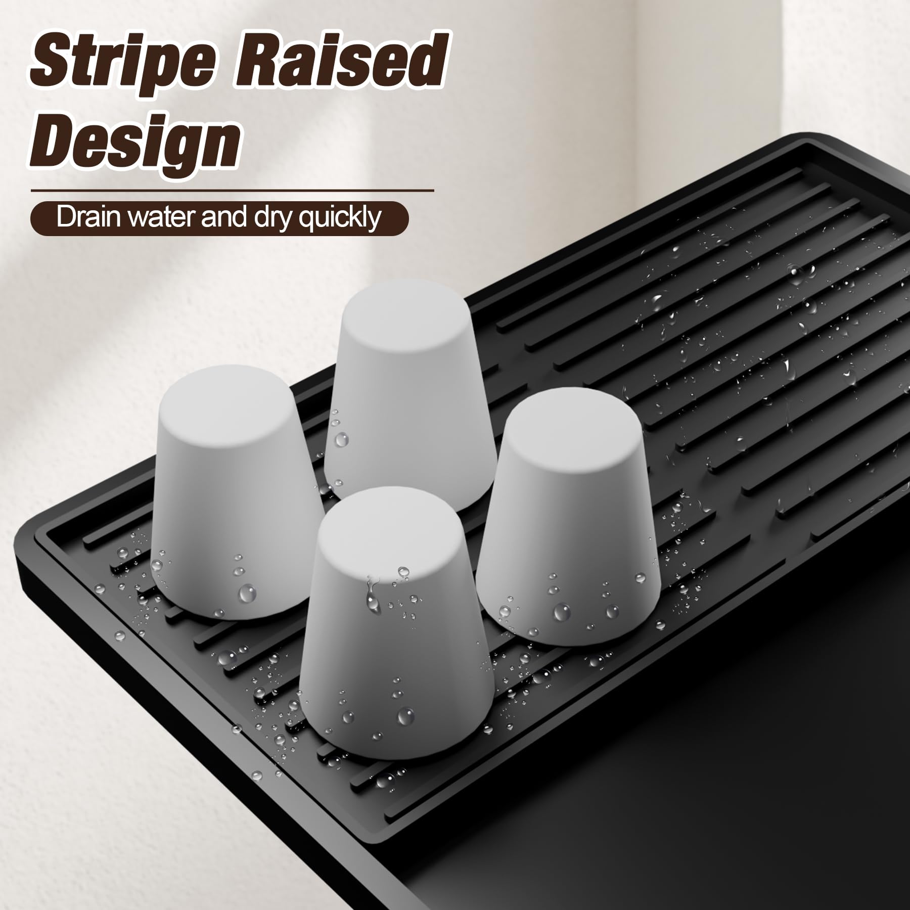 Tottist heat-resistant dish drying mat protects surfaces from hot dishes