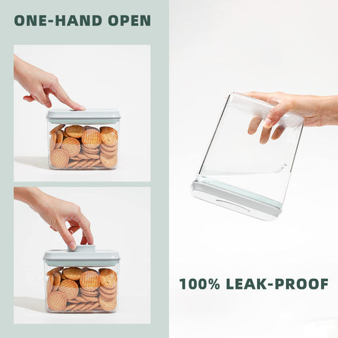 Tourdeus airtight pop container for cereal with clear measurement scale