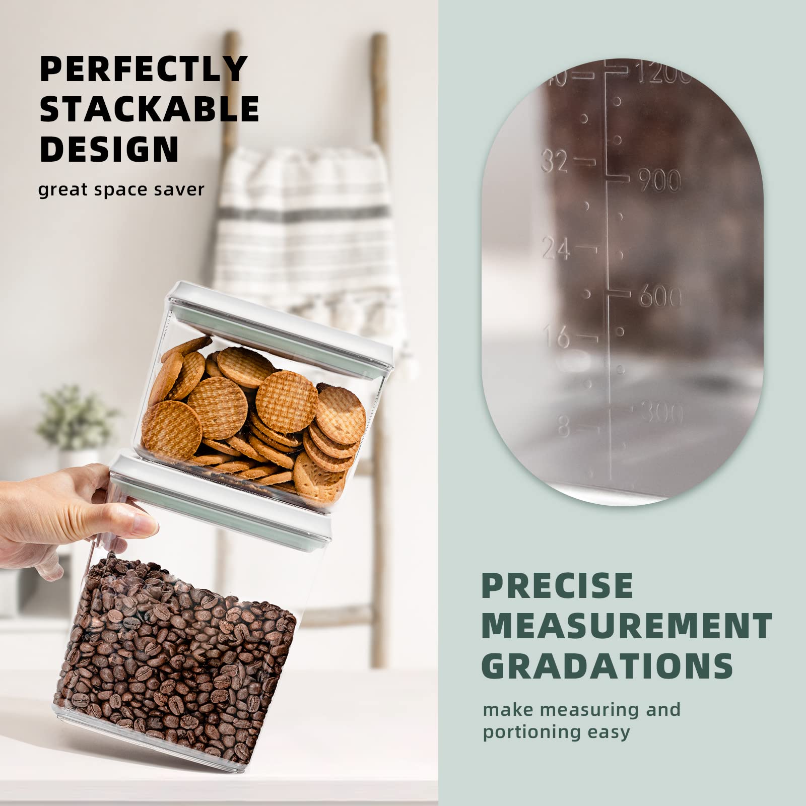 Tourdeus airtight pop container for flour with airtight storage