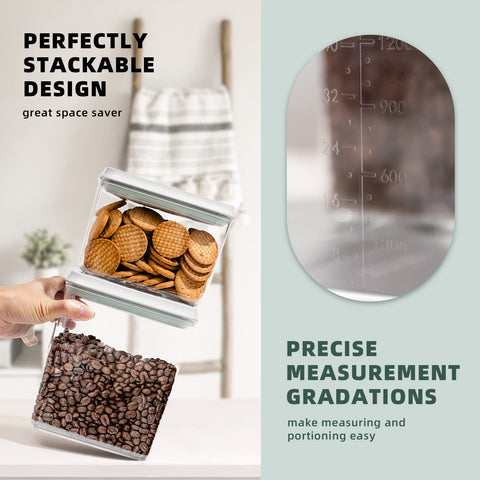 Tourdeus airtight pop container for flour with airtight storage