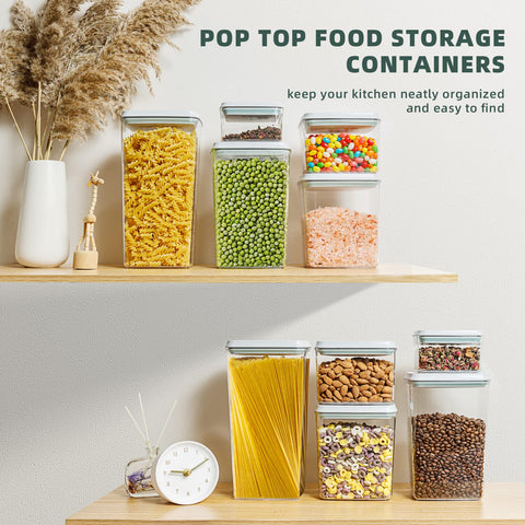 Tourdeus airtight pop container for rice showing space-saving stackable design