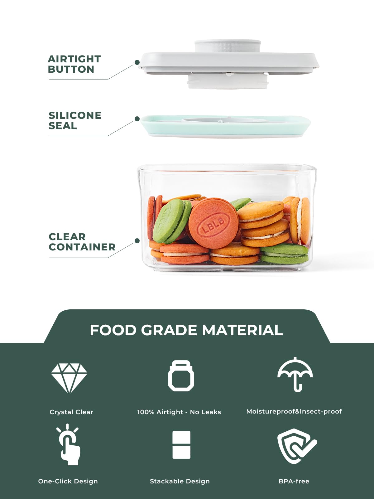 Tourdeus classroom snack jar with lids ideal for organized sharing.