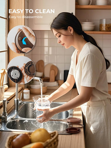 Tourdeus kitchen glass jar adds a transparent, aesthetic touch to any counter.