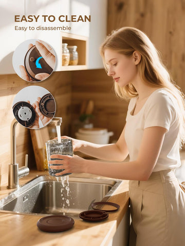Tourdeus multi-use container stores coffee, tea, sugar, or spices with airtight seal.