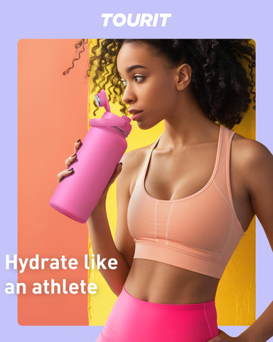 Tourit dishwasher-safe bottle for effortless cleaning after workouts.