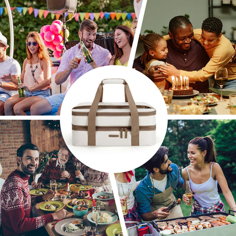 Tourit 9x13 dish compatible, ideal for picnics, potlucks, and parties.