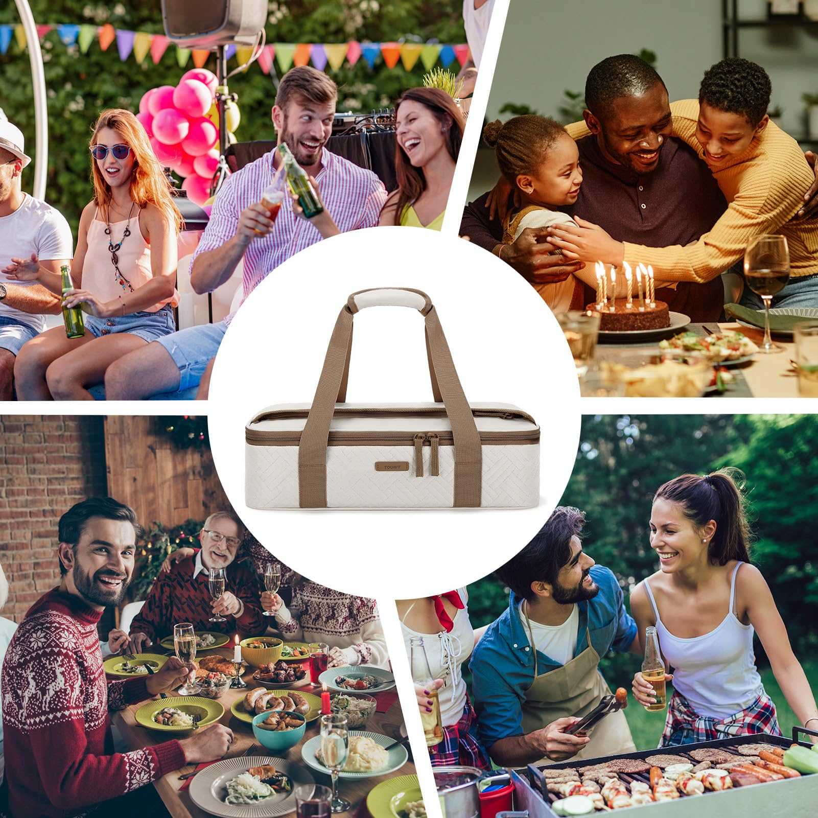 Tourit versatile carrier for picnics, potlucks, tailgates, and more