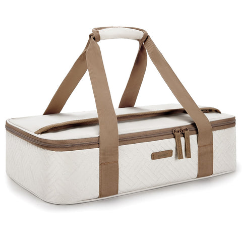 Tourit insulated casserole carrier outer dimensions fit 9x13 dishes for easy transport