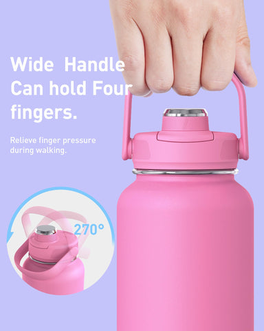 Tourit leakproof screw cap prevents spills during travel and workouts.