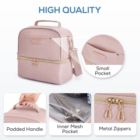 Tourit lunch bag 10.6-liter capacity holds lunch and drinks.