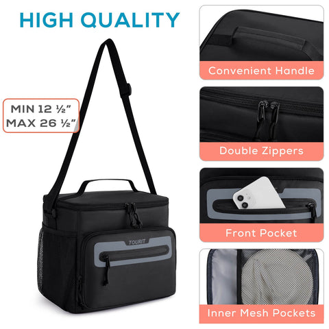 Multiple pockets organize utensils, ice packs, and bottles for quick access.