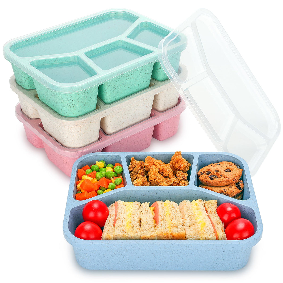 TOUWMX Lunchable four-compartment container pack for daily meals.