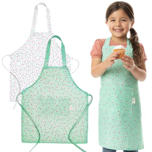 TOVLA JR kids apron adjustable straps ensure a comfy, secure fit for ages 4-10.