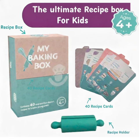 TOVLA JR. Montessori baking kit fosters independence through clear visual instructions.