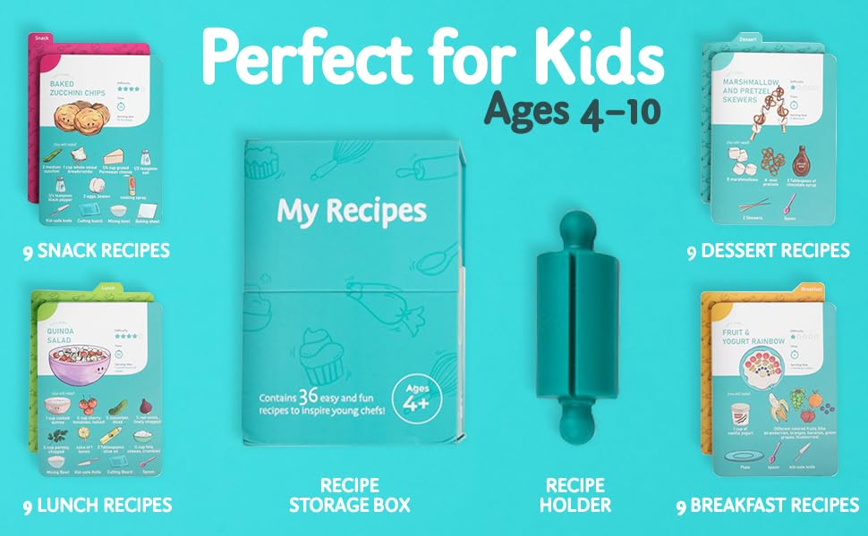TOVLA JR recipe stand offers easy hands-free viewing of steps during prep.