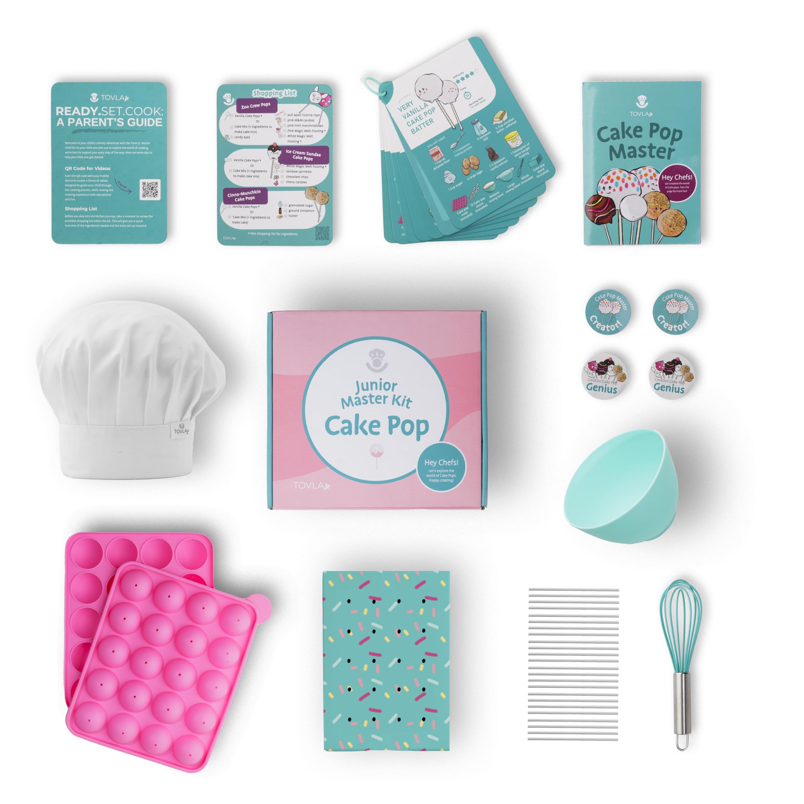 Tovla Jr. visual recipe cards: clear steps for creative cake pops