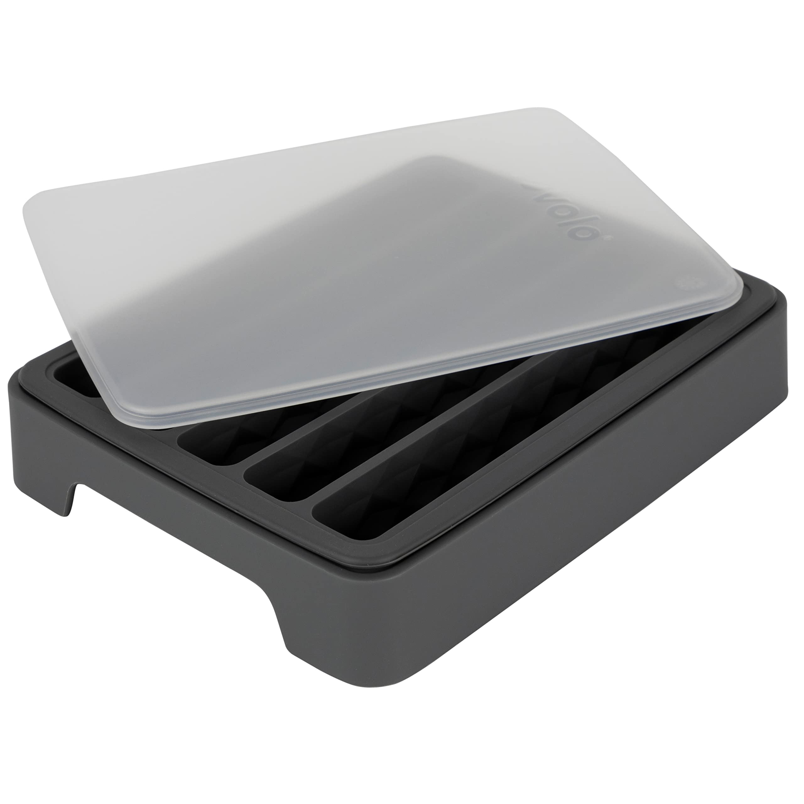 Tovolo dishwasher-safe ice tray for quick cleanup after use.