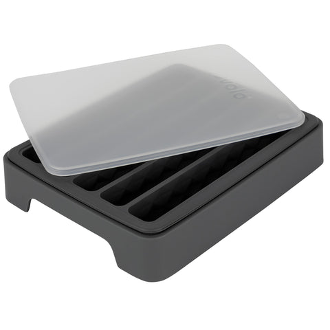 Tovolo dishwasher-safe ice tray for quick cleanup after use.