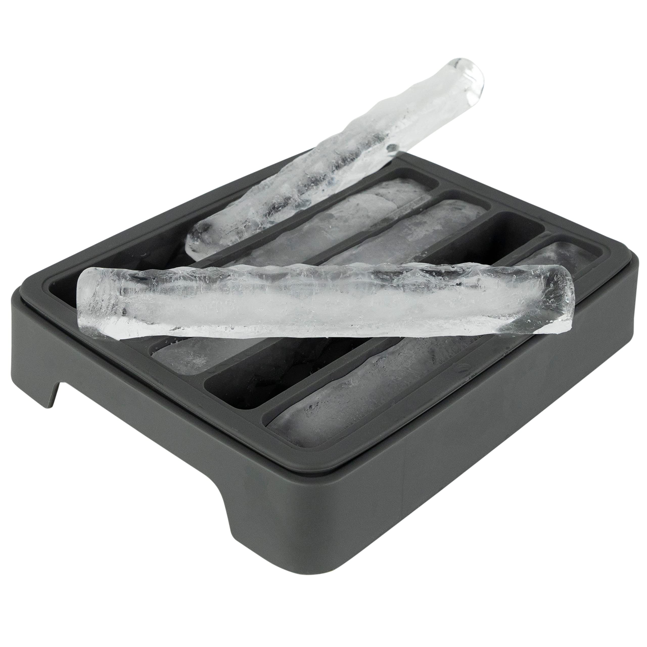 Tovolo durable silicone ice tray remains flexible through freezing cycles.