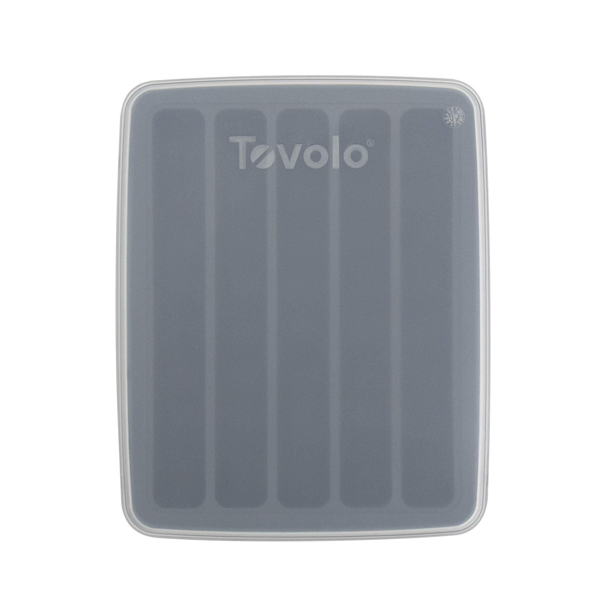 Tovolo water bottle ice mold tray creates five 1.5 oz cylinders for narrow-neck bottles to keep drinks cold longer.