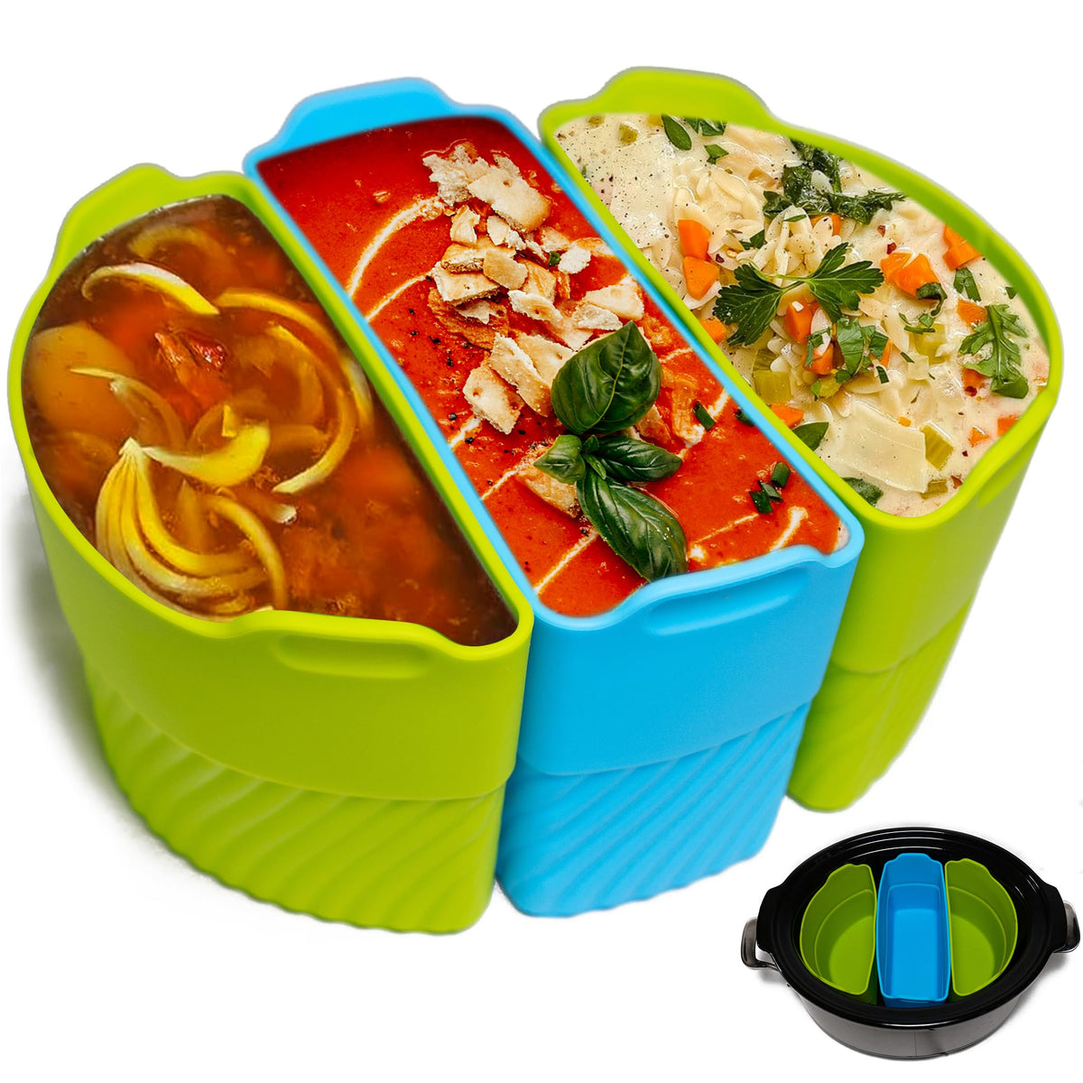 TOVU Makings silicone slow cooker liner reusable for easy meal prep and cleanup.