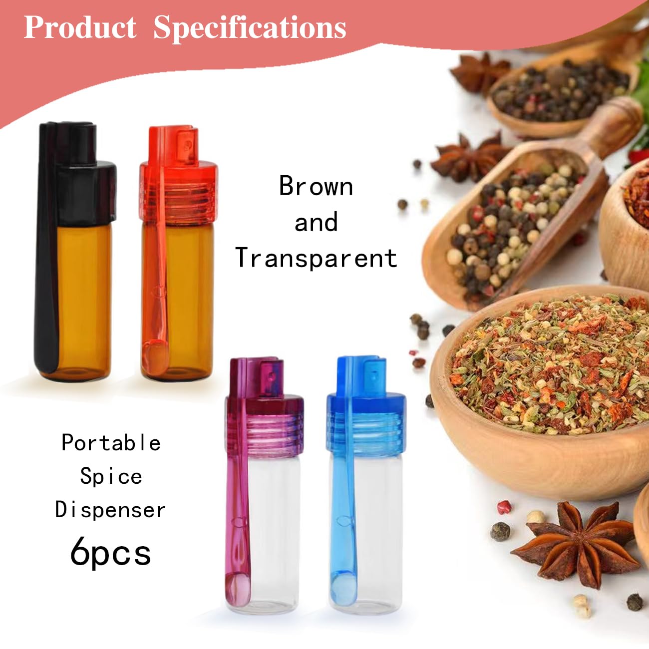 Tovyzalg travel spice dispensers compact design for camping meals.