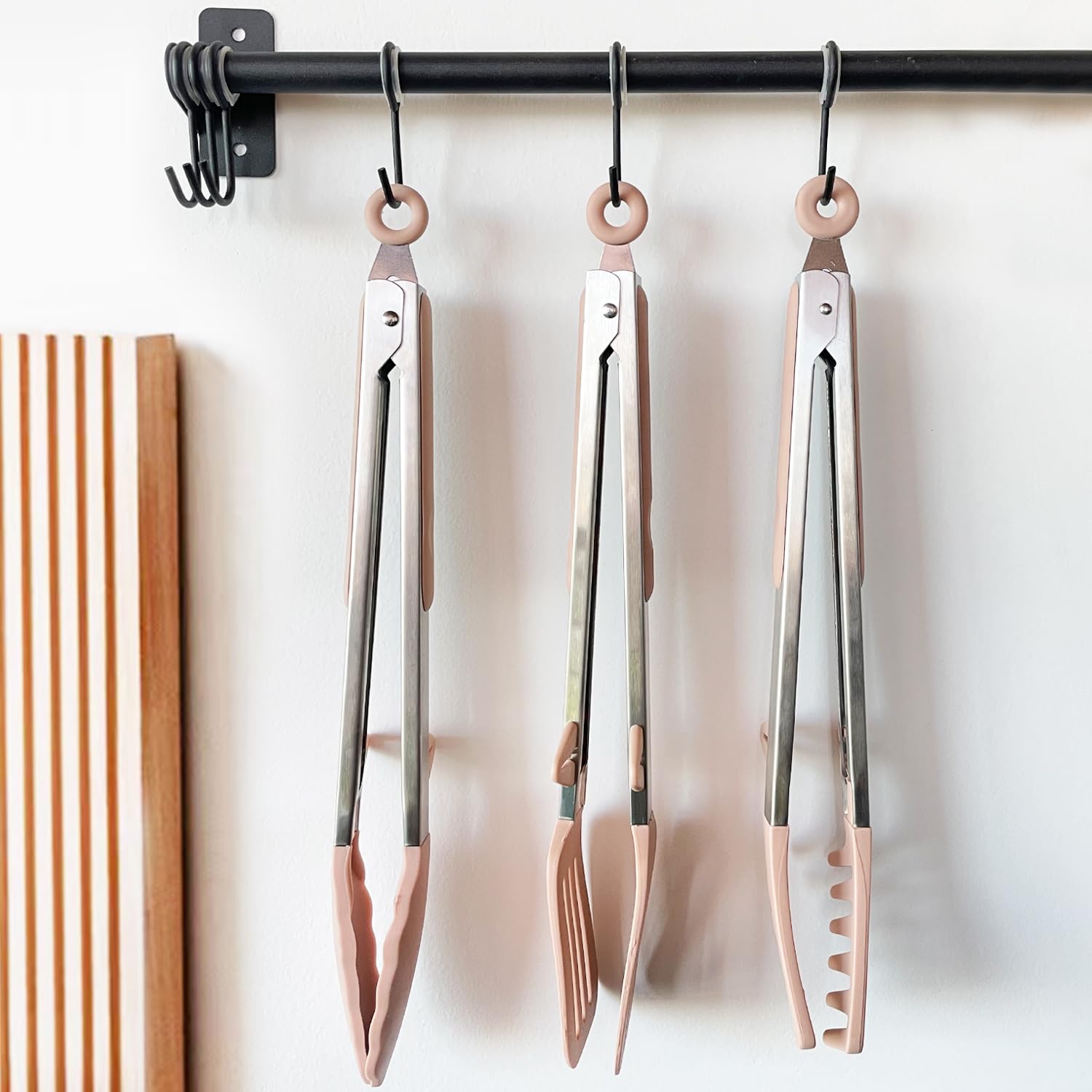 Towingo pink serving tongs ideal for buffet setups and family meals.