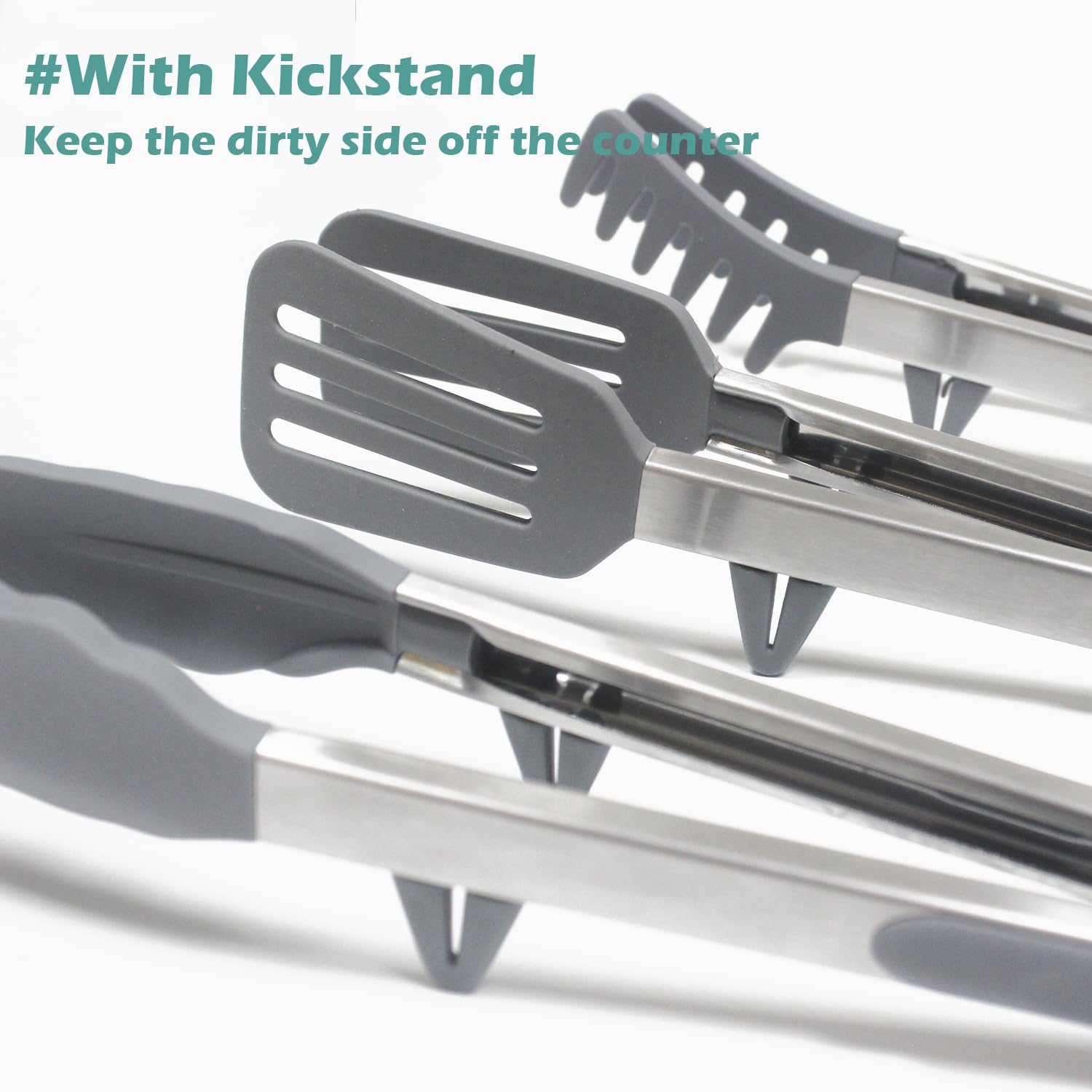 Towingo 12-inch Spatula Tong designed for delicate sautéing and tossing