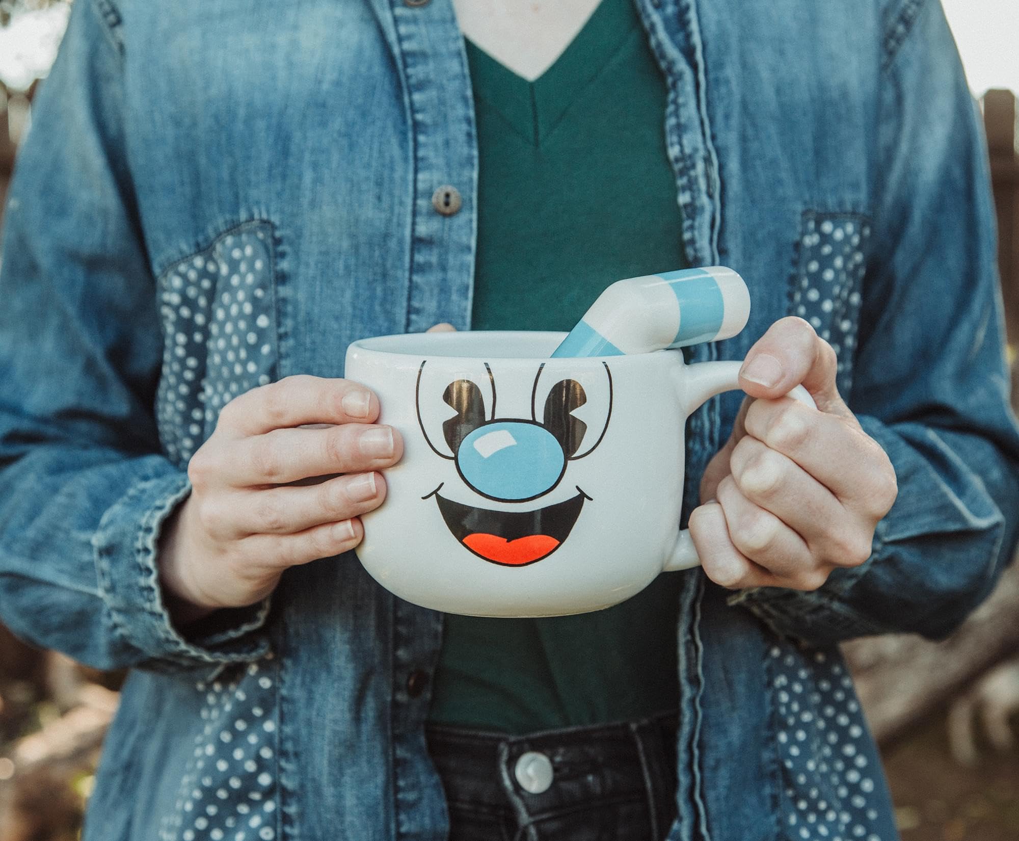 Toynk Cuphead Mugman top-rack dishwasher-safe mug simplifies cleaning after meals
