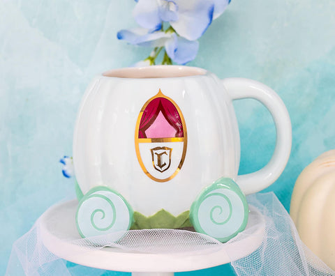 Toynk Disney Cinderella Coach Mug on-shelf display adds fairy-tale charm.