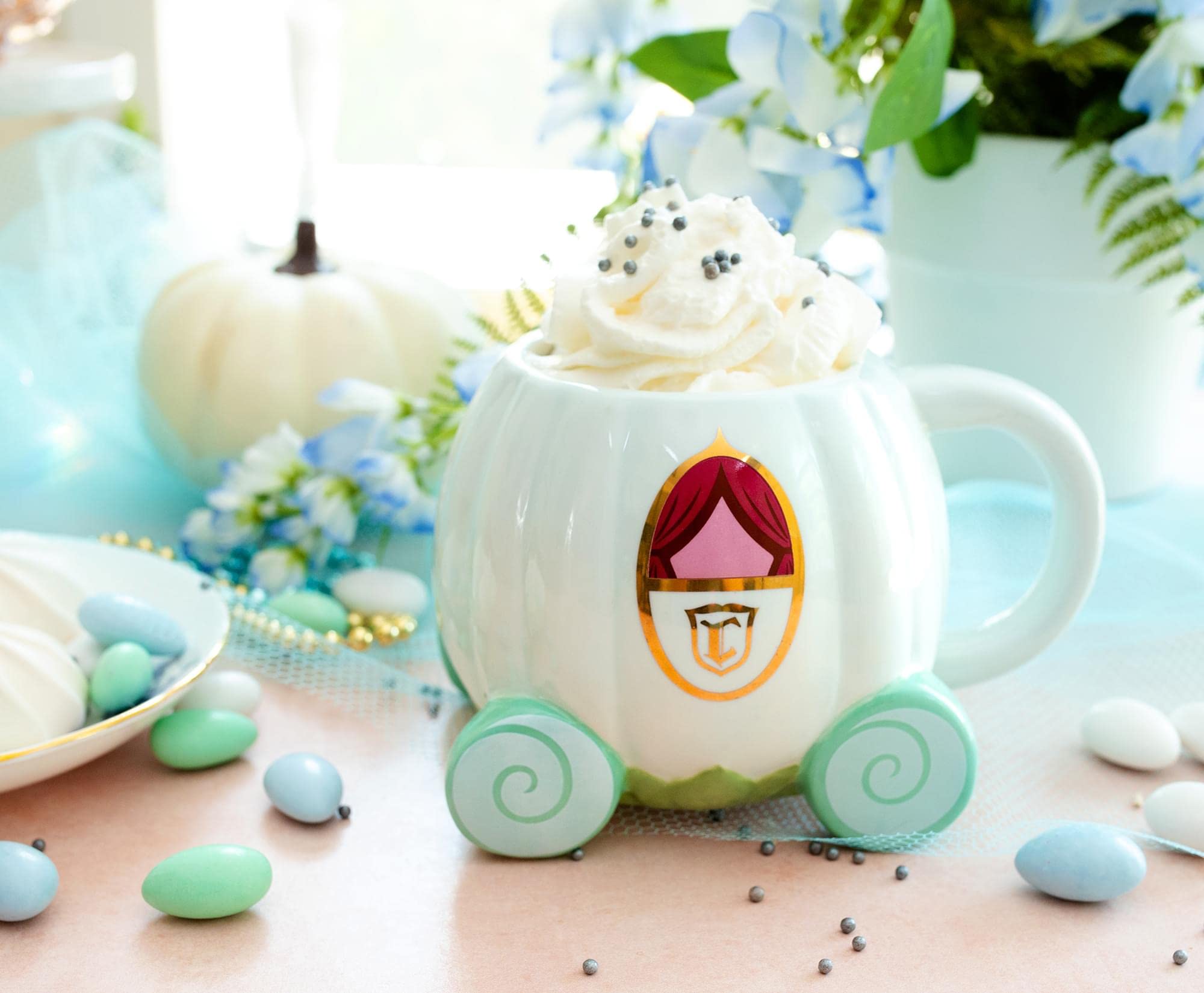 Toynk Disney Cinderella Coach Mug sculpted details enhance table display.