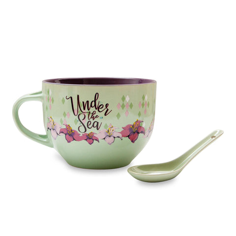 Toynk Ariel purple-flower interior mug perfect for desserts or cereals